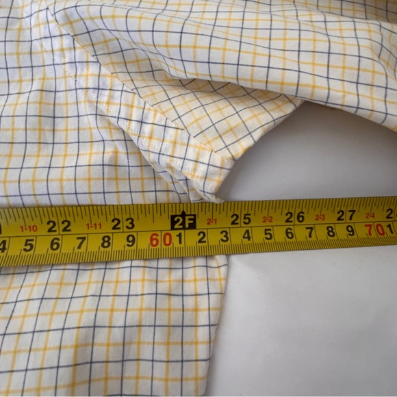 Polo Ralph Lauren Shirt Mens 16.5/42 Yellow Button Up French Cuff Preppy *FLAW - Picture 7 of 10